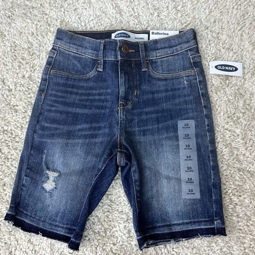 Girls Size 10 Old Navy Ballerina Jean Shorts NWT
